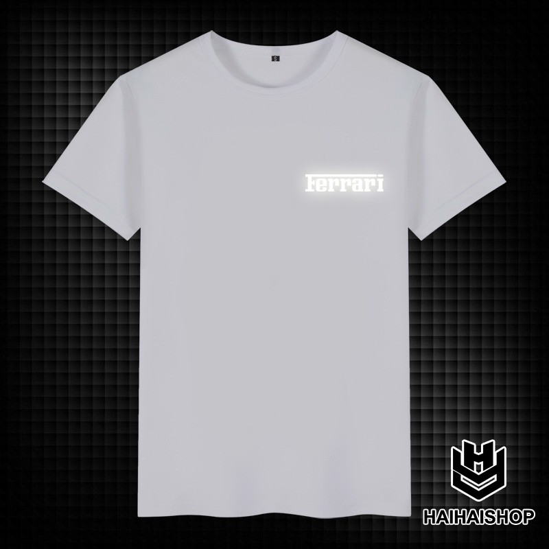 Áo Thun Phản Quang Ferari Cotton 75%, Form rộng Unisex, nam nữ Đẹp Ken T-Shirt.