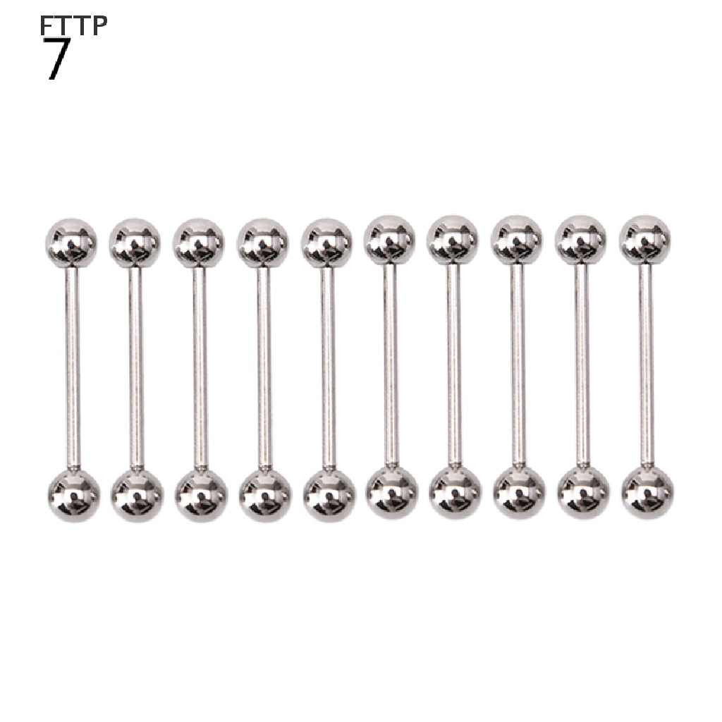 Set 10 Khuyên Rốn / Lưỡi / Rốn Bằng Thép Không Gỉ