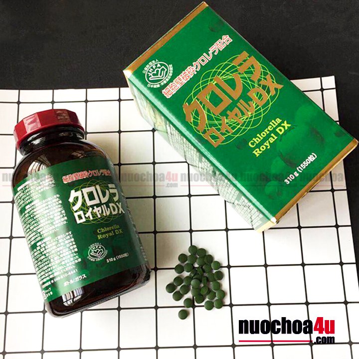 Tảo Xoắn Chlorella Royal DX Nhật Bản - Tảo Lục 1550 Viên 310g