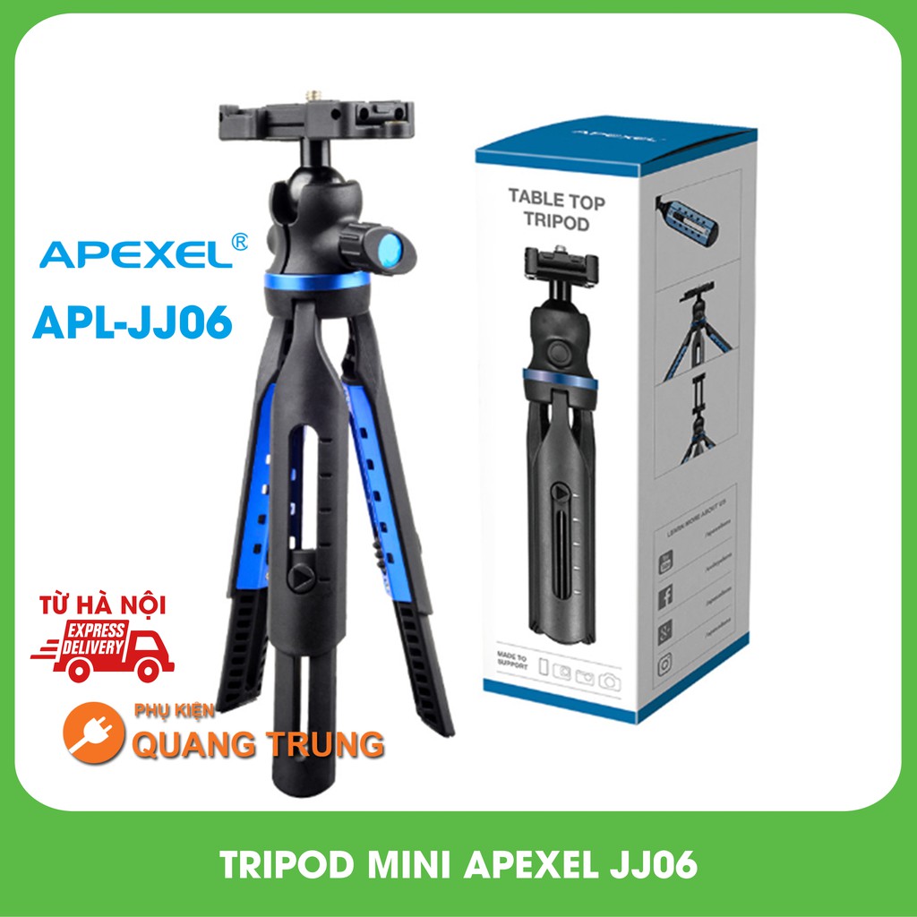 Tripod mini apexel cao cấp,chịu được cân nặng lên tới 3kg,JJ06