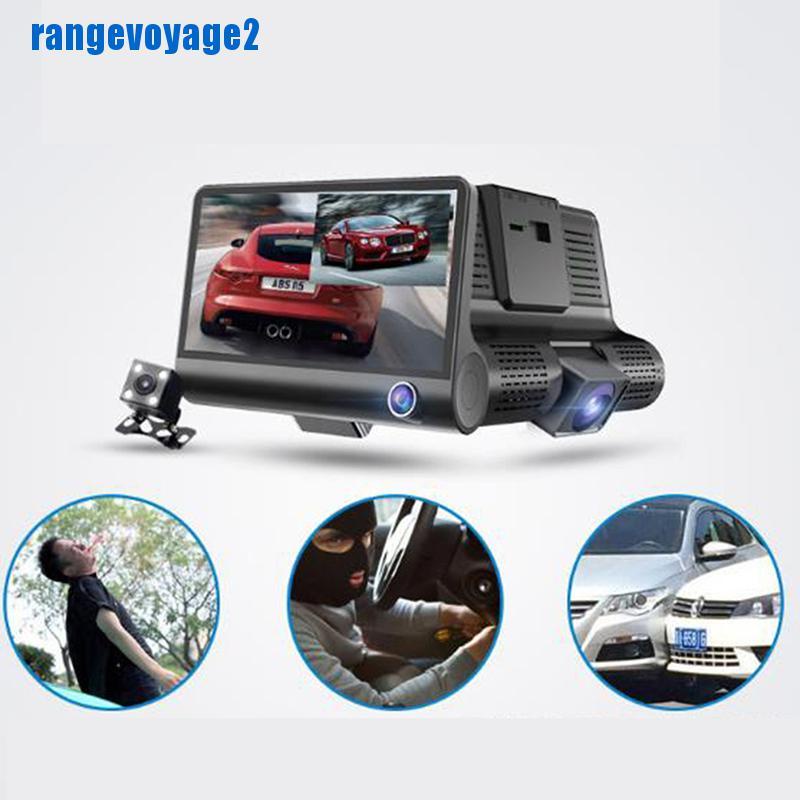 Camera hành trình HD 1080P 4" 3 ống kính cho xe hơi | BigBuy360 - bigbuy360.vn