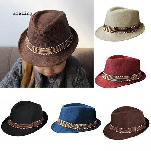 Mũ Fedora Vành Ngắn Thời Trang Cho Bé