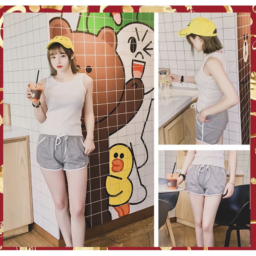 Quần short nữ thể thao sang chảnh, quần short thun Basic nhiều màu đi dạo hay đi chơi tiện lợi