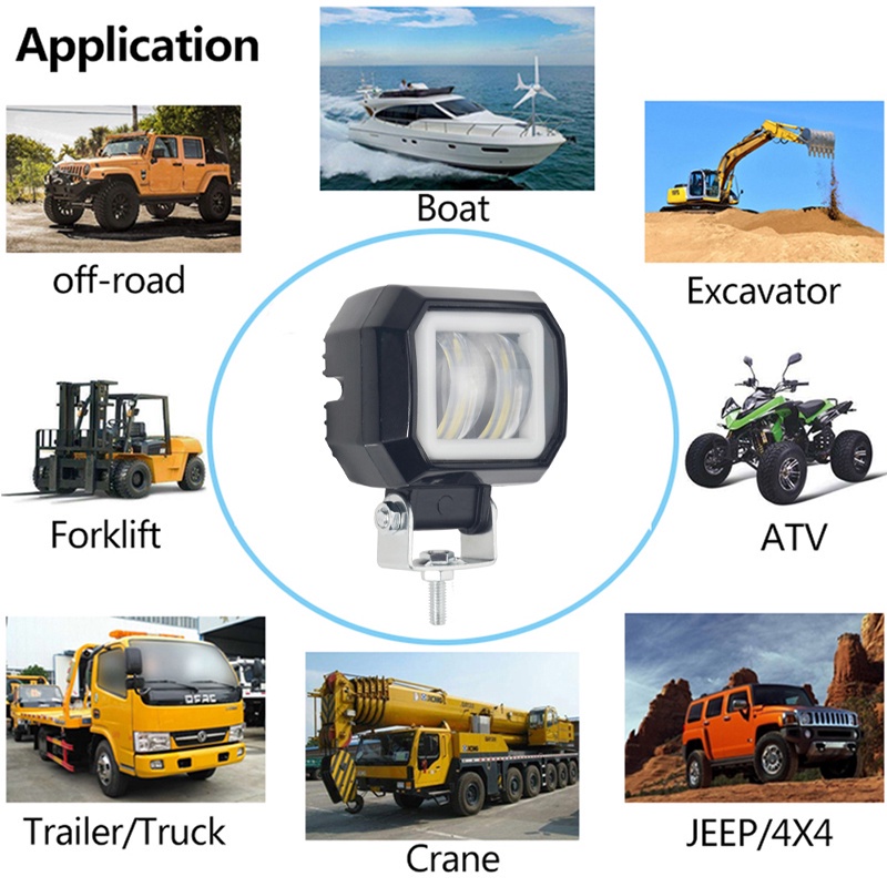 1 Thanh Đèn Pha LED 40W Hình Đôi Mắt Thiên Thần Cho Xe Máy / Xe Đạp