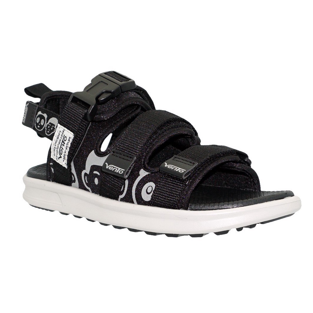 Sandal Vento nữ chính hãng SD-NB80 màu đen BLACK, Dép quai sau có thể tháo rời đế bằng