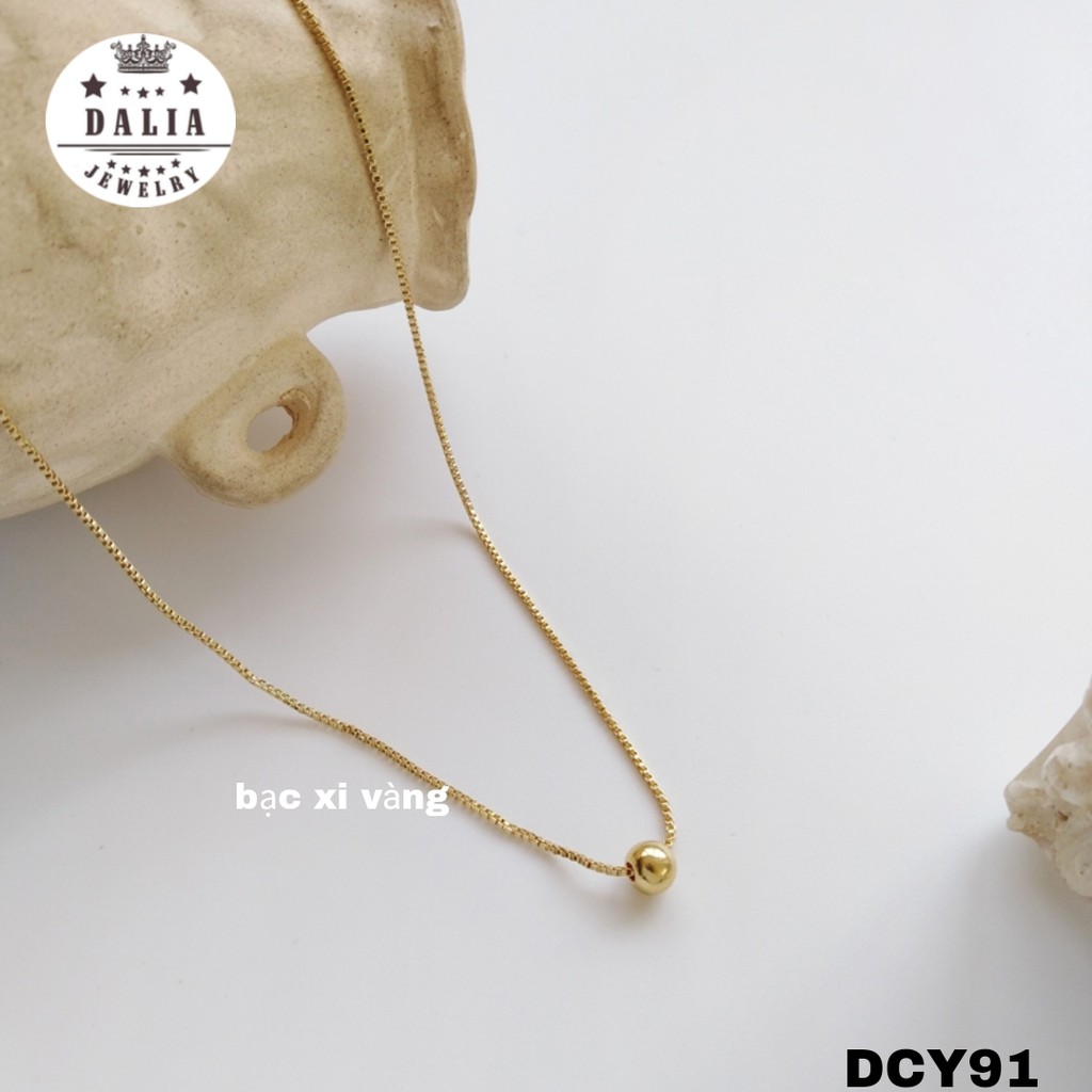 Dây chuyền bạc nữ DaLiA Jewelry dây chuyền hạt bi nhỏ thanh lịch vòng cổ chuẩn bạc 925