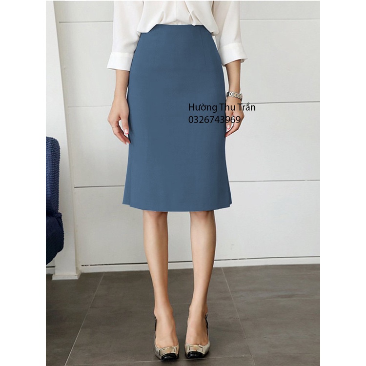 Chân váy công sở xẻ 2 bên sang chảnh cao cấp phong cách hàn quốc dài 58cm