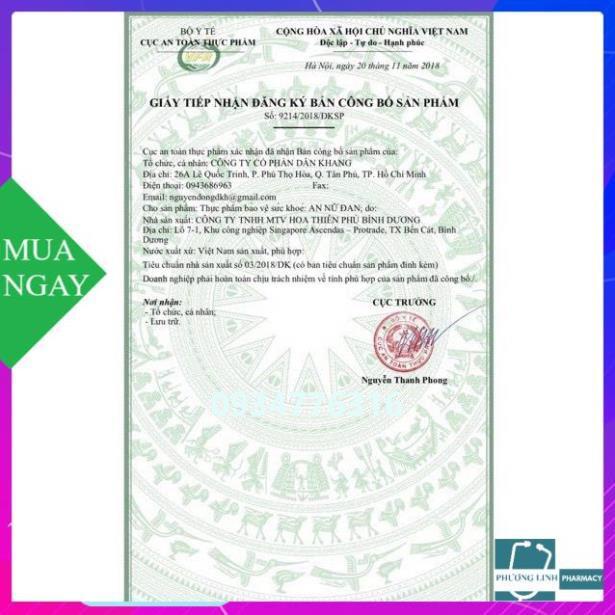 Sản phẩm An Nữ Đan giúp giảm kích thước u nang buồng trứng, phòng ngừa ung thư, hộp 60 viên