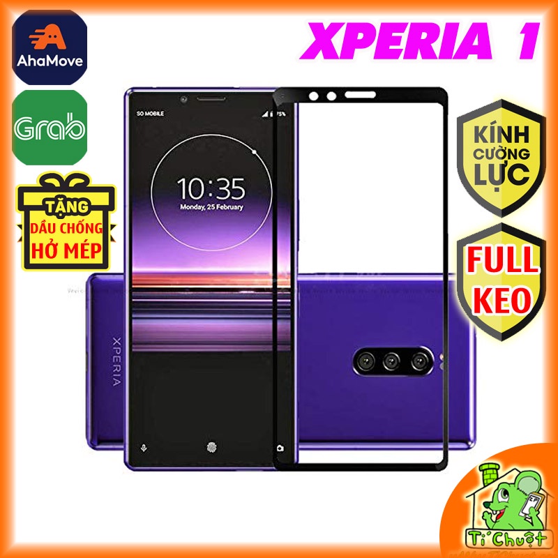 [FULL KEO-Ảnh Thật] Kính CL Sony Xperia 1/ XZ4 Cường Lực 2.5D FULL Màn