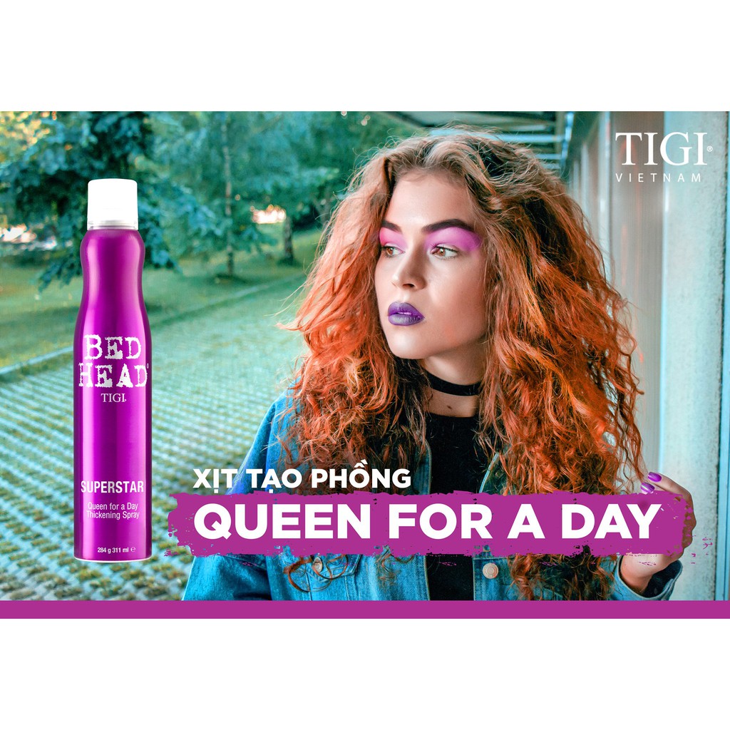 Xịt tạo phồng và làm dày tóc TIGI BED HEAD Superstar Queen for a Day 300ml