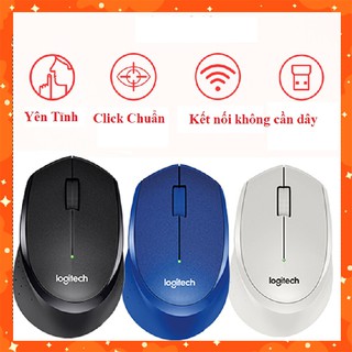 Tặng 1 lót chuột cao cấp - Chuột máy tính không dây logitech M220 không tiếng ồn SIÊU TIỆN LỢI