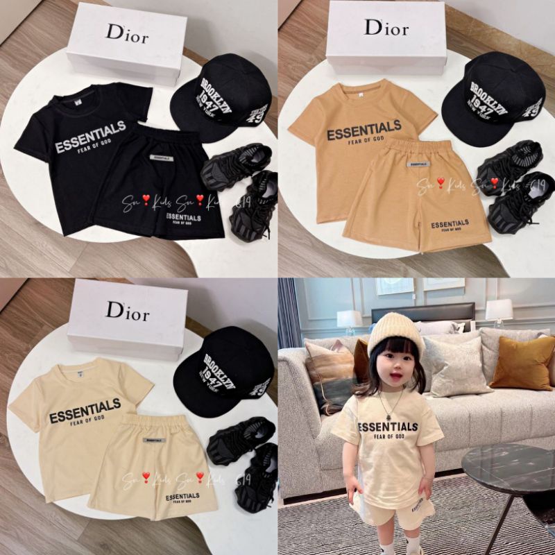 Set Bộ Cộc Tay Thể Thao ESS Vải Cotton Siêu Hot Cho Bé Trai, Bé Gái - Umee kids