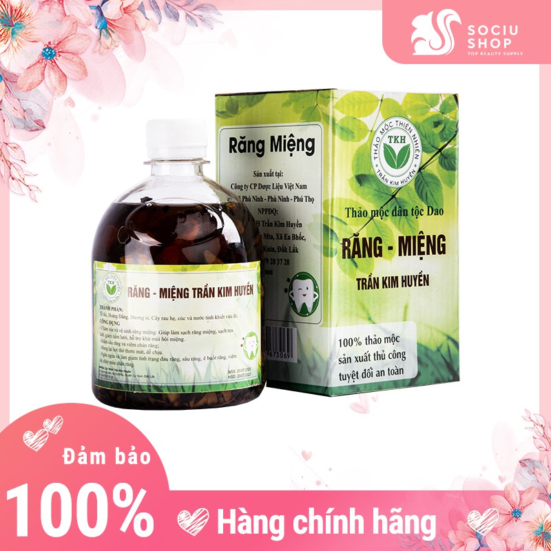 Răng miệng TKH - Thảo mộc Răng Miệng Trần Kim Huyền - Giúp sạch răng miệng, sạch tưa lưỡi, khử mùi hôi, giảm sâu răng