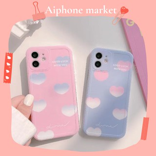 Ốp điện thoại màu Gradient họa tiết trái tim xinh xắn cho IPHONE11 PHONE12PROMAXALUSI8PAPAPAPAPAPAPAPADIXXCA11PRO iPhone12