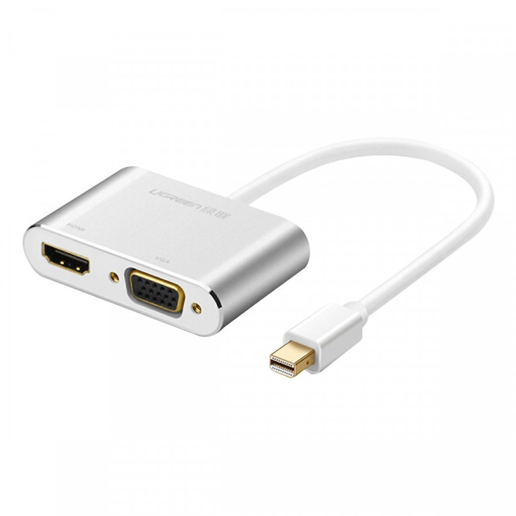 Bộ chuyển đổi Mini Displayport sang HDMI và VGA UGreen 20421 (Cáp Mini DisplayPort To HDMI + VGA) - Hàng Chính Hãng