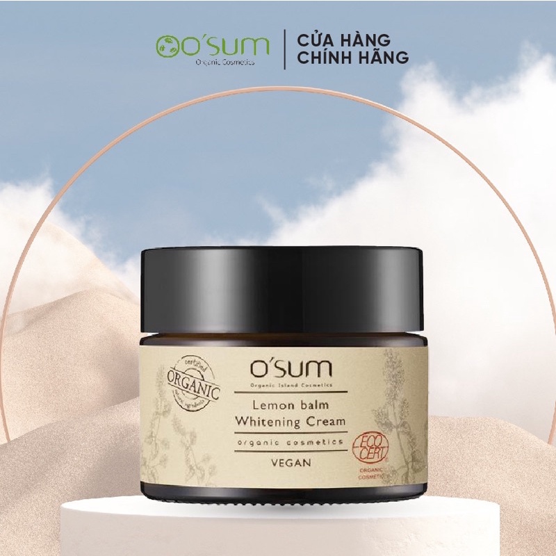 Kem Dưỡng Trắng Chuyên Sâu Osum Organic Lemon Balm Whitening Cream 50ml