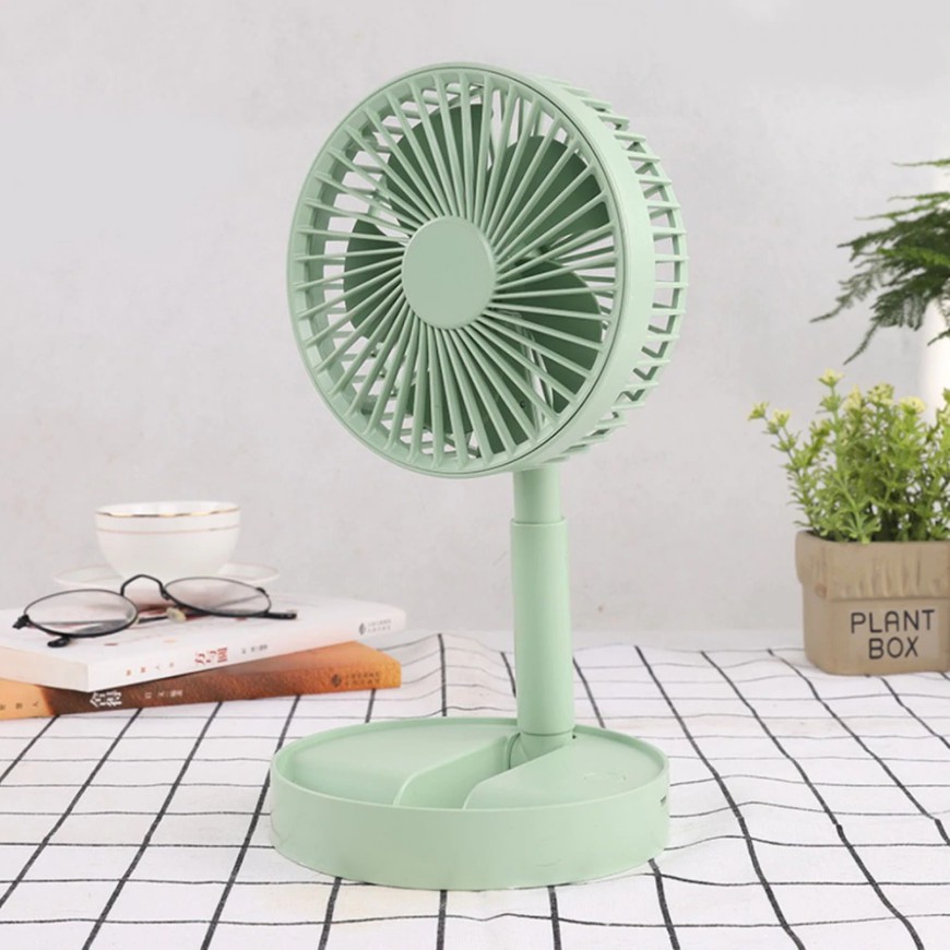 Quạt Điện Mini Để Bàn Tích Điện - Gấp Gọn - Chỉnh 3 Mức Gió - Folding Usb Fan - Bảo Hành 3 Tháng