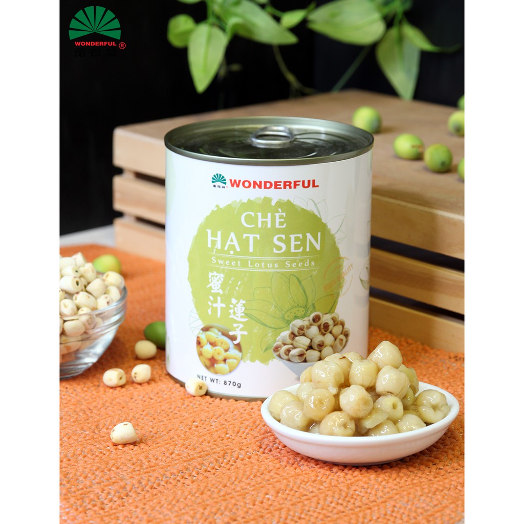 Hạt Sen Nước Đường Wonderful Đóng Lon 870gr