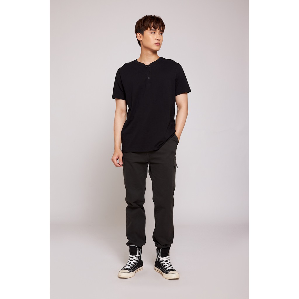 Áo Thun Nam BOO Dáng Basic 100%Cotton Cổ Cúc Henley | BigBuy360 - bigbuy360.vn