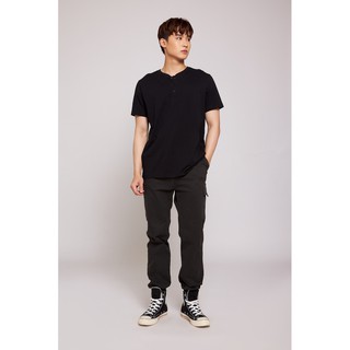 Áo Thun BOO Nam Dáng Basic 100%Cotton Cổ Cúc Henley