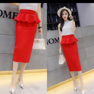 [SALE] Chân váy bút chì dáng dài sẻ sau 🌺 eo cá.