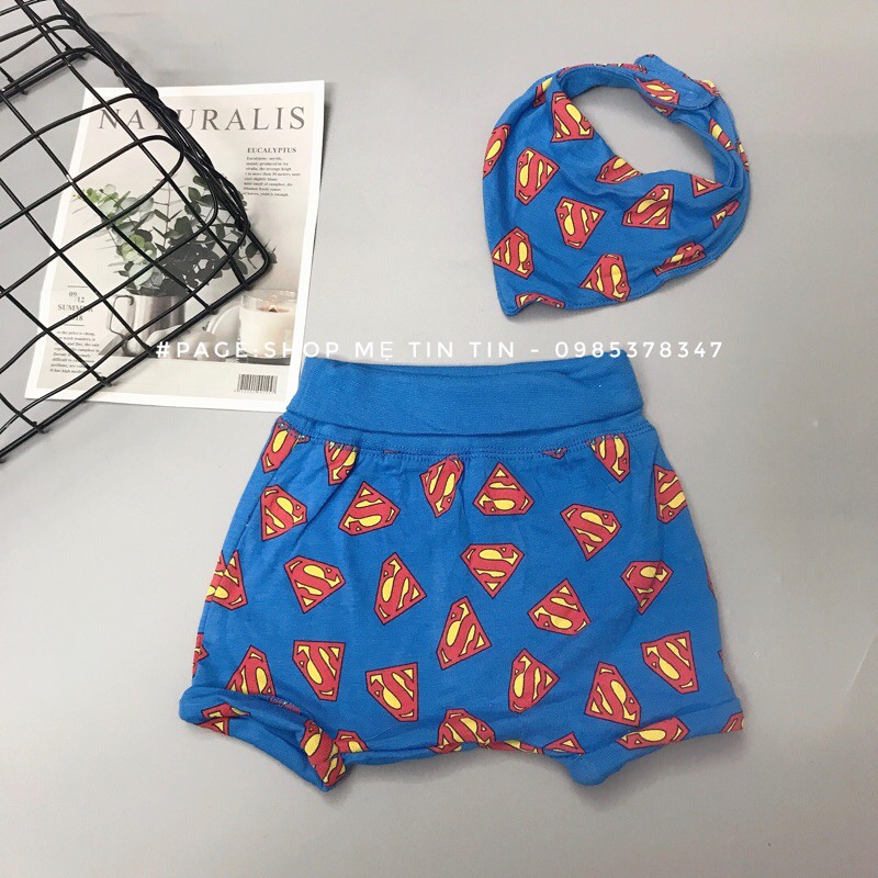 set quần + yếm cổ [HM] cho bé (1-2m,4-6m,6-9m form to)