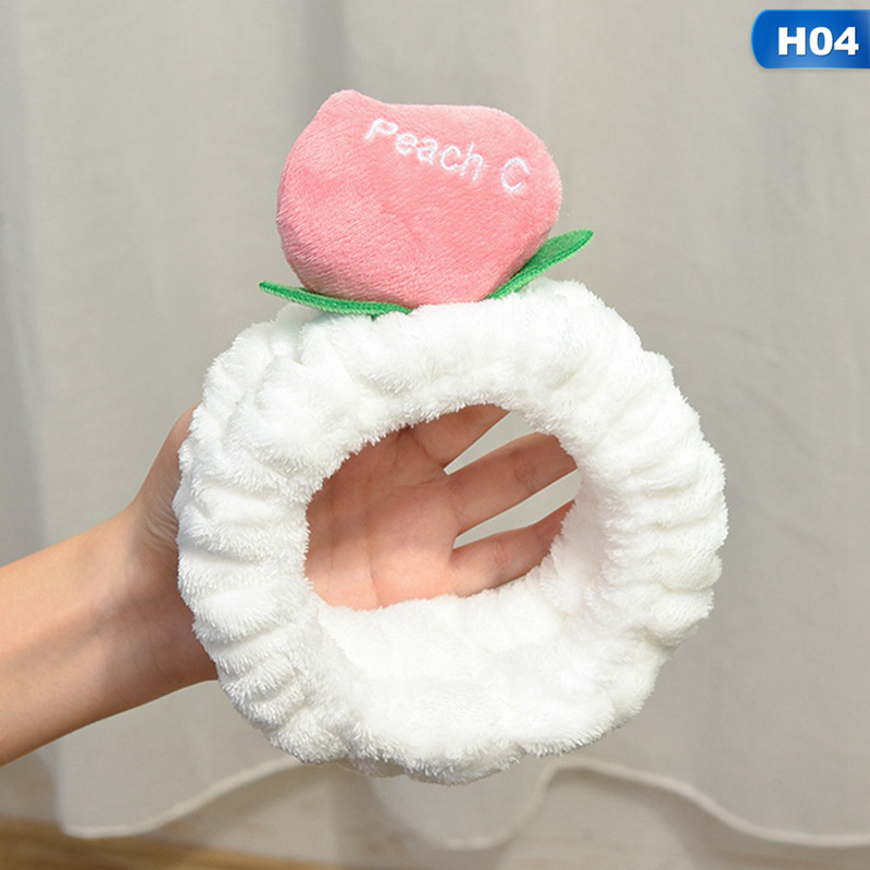 Net red plush hair band wash with female simple apply mask headband headgear hair bundle hair clip
