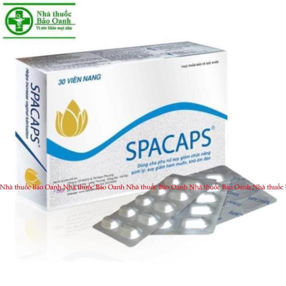 Spacaps – Hỗ trợ giảm khô âm đạo, tăng tiết dịch nhờn khi yêu (Hộp 30 viên) che tên khi mua sản phẩm