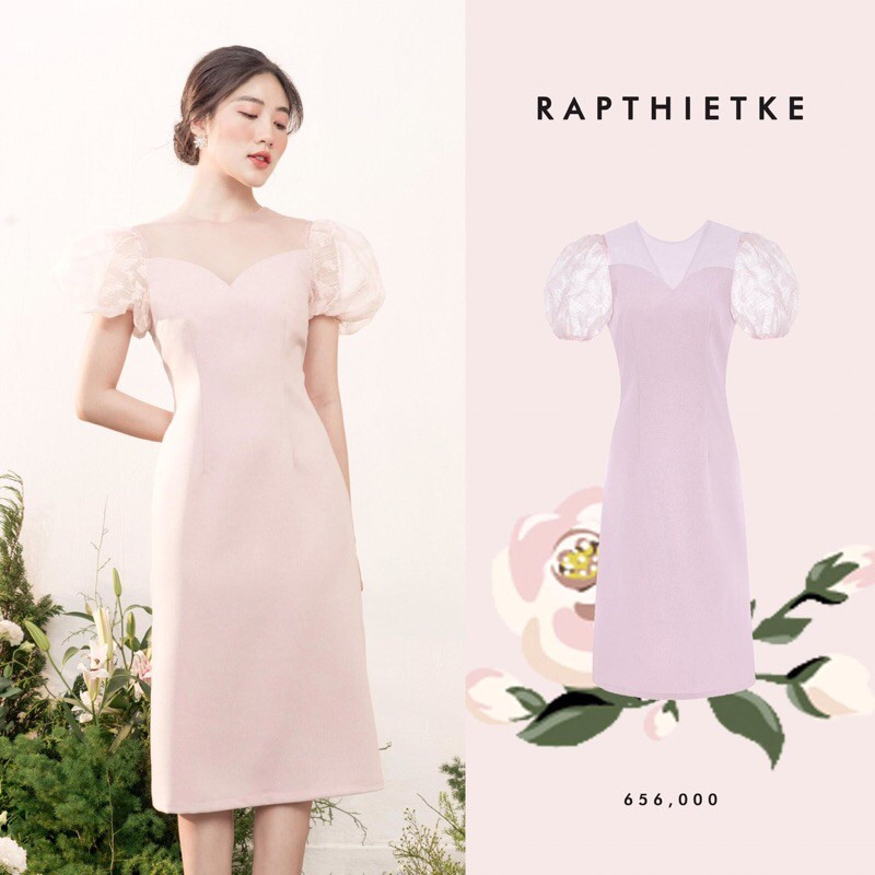 ĐẦM VÁY LALA 2 RẬP THIẾT KẾ - DÁNG DÀI TAY REN BỒNG | BigBuy360 - bigbuy360.vn