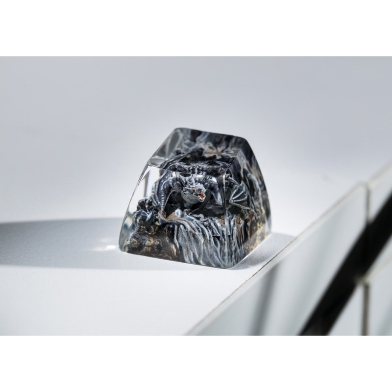 Nút bàn phím cơ Rồng Đen.Keycap resin Dragon Balck.Keycap Artisan