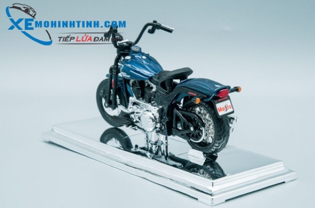 Xe Mô Hình Harley Davidson Flstsb Cross Bones 1:18 Maisto (Xanh Đen)