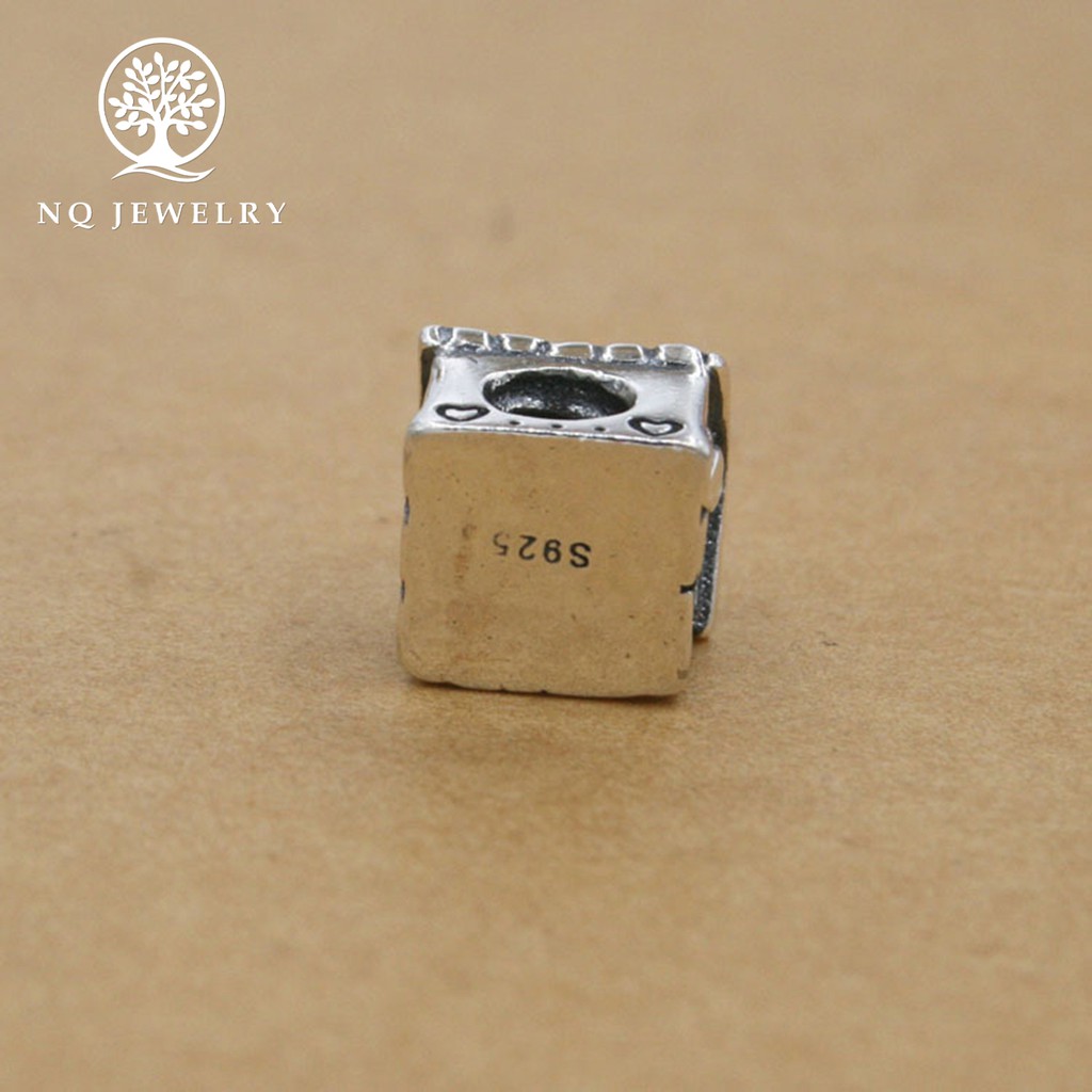 Charm bạc ngôi nhà FULL HOUSE xỏ ngang - NQ Jewelry