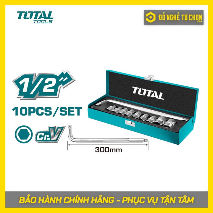 THTL121101 - Bộ 10 đầu tuýp 1/2 inch Total