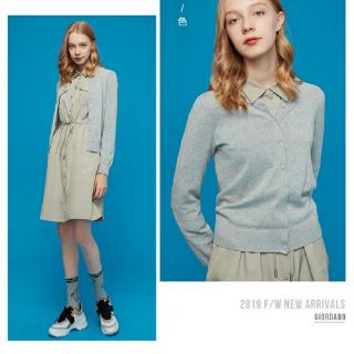 SẴN - Áo len cardigan GIORDANO dáng basic