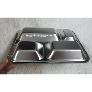 Khay cơm inox 4 ngăn, inox 304