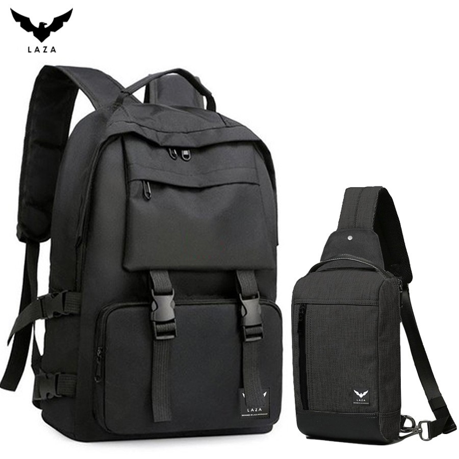 Combo Balo Unisex Campus Cá Tính LAZA BL468  & Túi Đeo Chéo Thời Trang LAZA TX463 - Chính Hãng Phân Phối