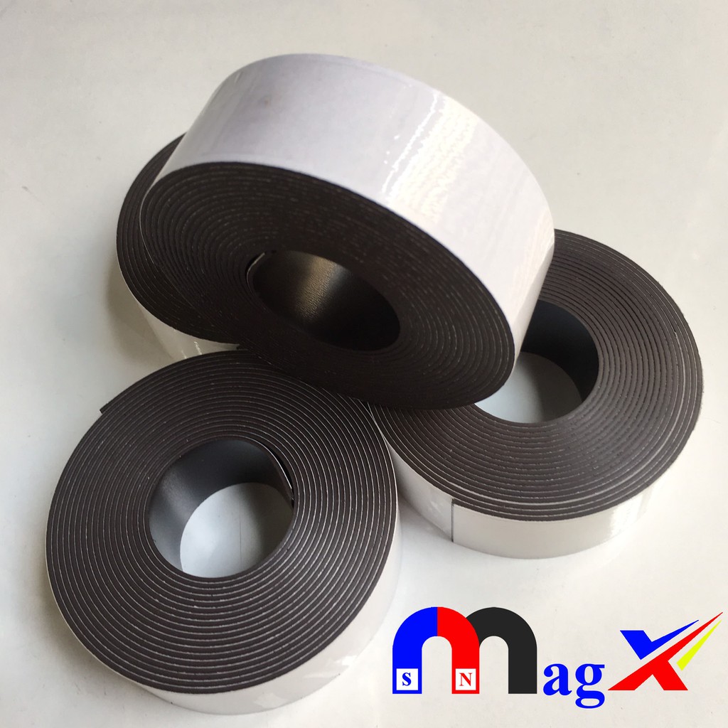 Cuộn Nam Châm Dẻo Dài 3m x 3cm x 1mm - Có Phủ Lớp Băng Keo