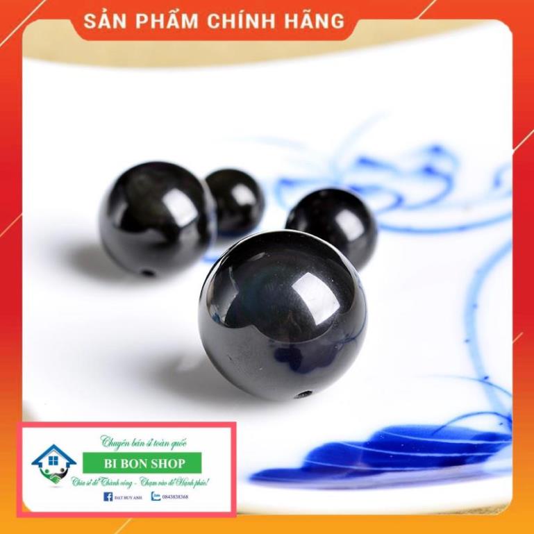 Hạt đá Obsidian Hắc Diện Thạch dùng làm sản phẩm handmade DIY