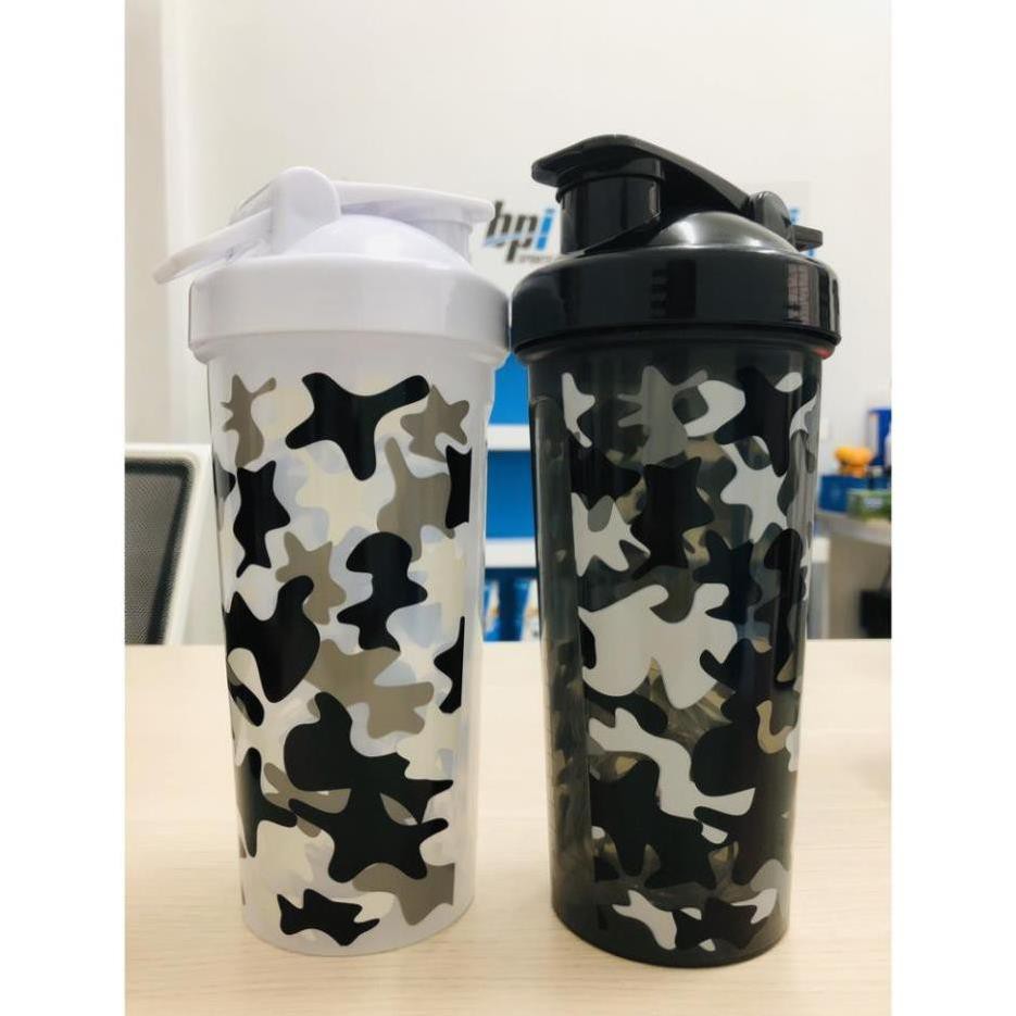 Bình Nước shaker Camo 600ml Nhựa BPA Free - An Toàn Cho Người Dùng TPBS