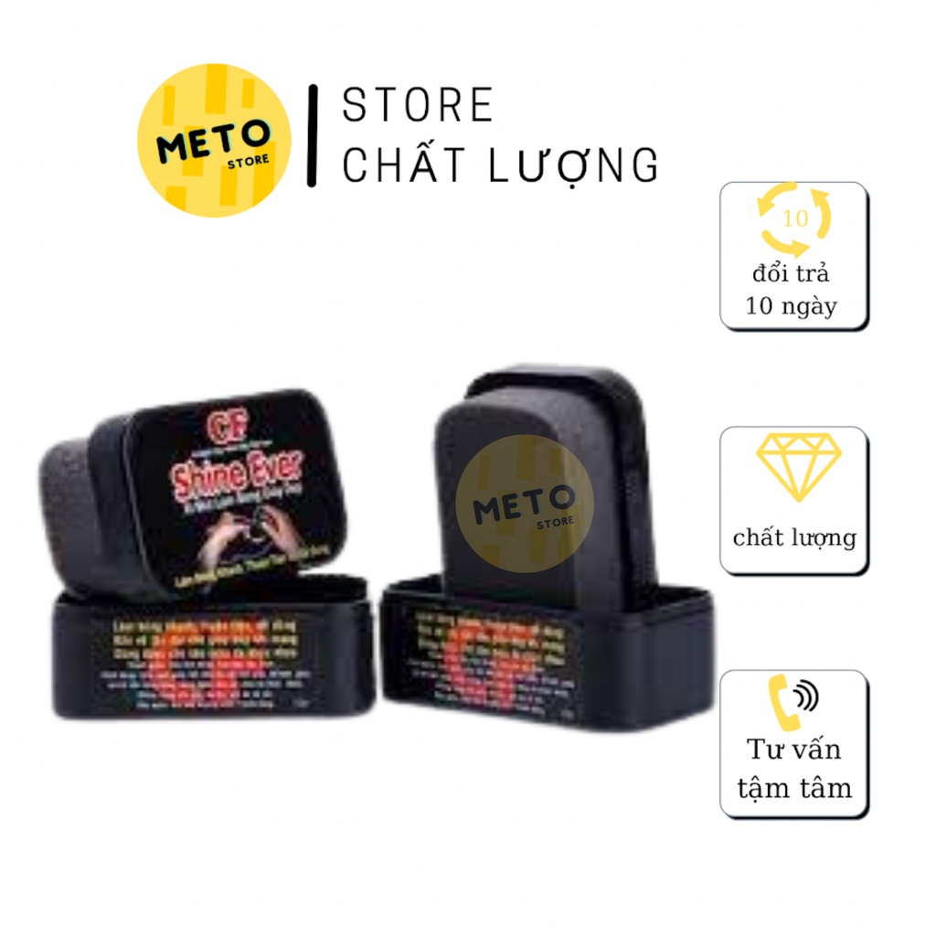 Hộp xi bóng đánh về mặt da SHINE EVER cho Giầy da, túi xách da...