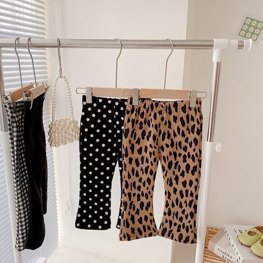 Quần Legging Ống Loe Co Giãn Thời Trang Cho Bé Gái