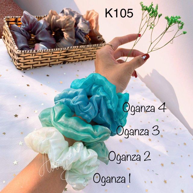 Cột tóc vải Scrunchies siêu nhún Oganza