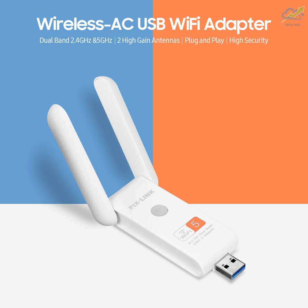 Mới Usb Wifi 2.4g (Up To 300mbps) & 5g (Up Sang 866mbps) / 2 Ăng Ten Cao Cấp | BigBuy360 - bigbuy360.vn
