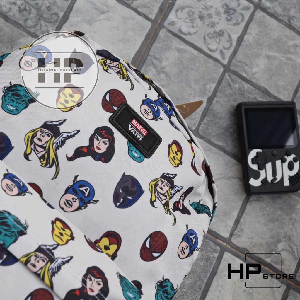 Balo Đi Học V.a.n.s X Marvel Old Skool II Backpack (5) White