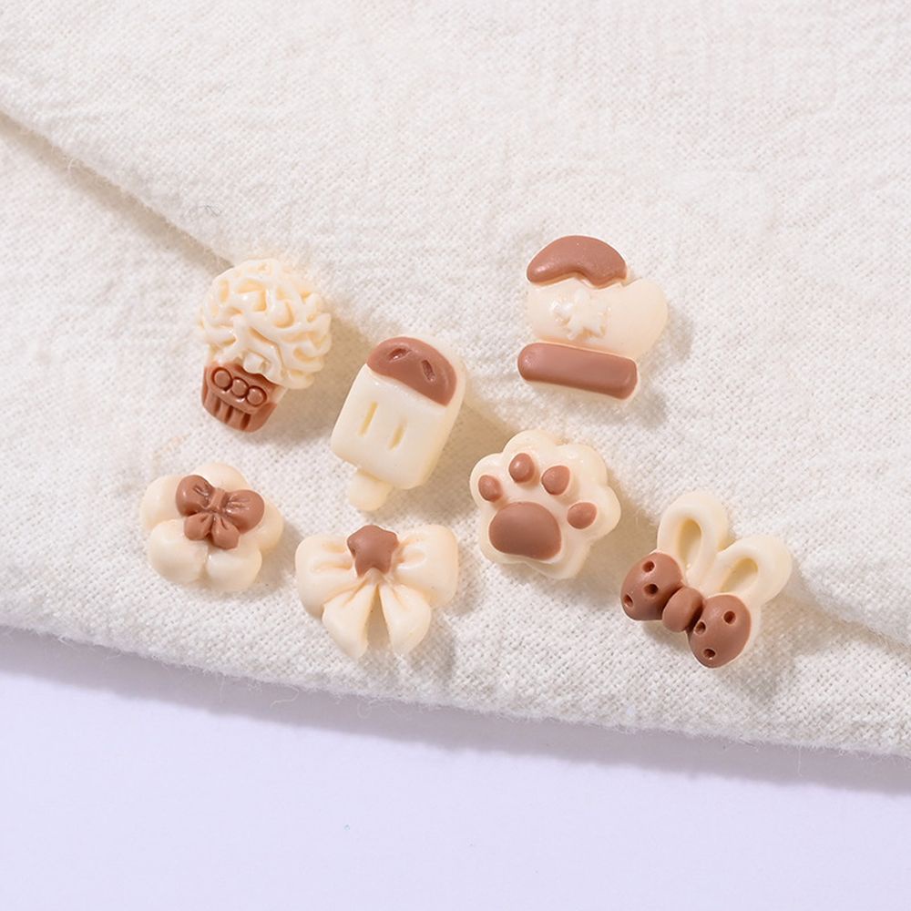 [Hàng mới về] Set 10 phụ kiện đính móng tay trang trí nghệ thuật tự làm thiết kế hoạt hình 3D dễ thương