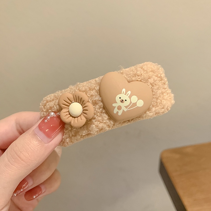 Kẹp tóc hình gấu bằng acrylic xinh xắn dễ thương cho nữ