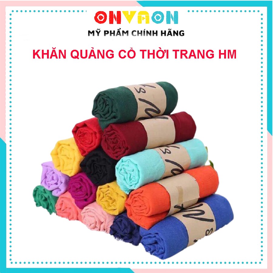 Khăn quàng cổ nữ vải đũi thời trang HM
