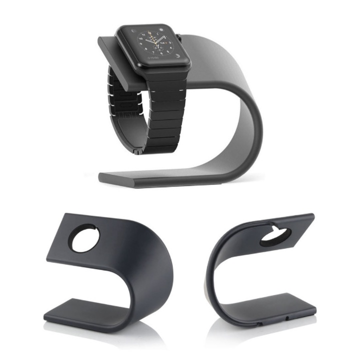 Đế dock sạc không dây Watch Nhôm nguyên khối, kiêm Giá đỡ đồng hồ thông minh