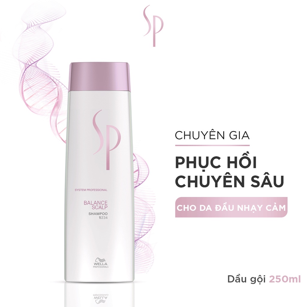 Combo Dầu gội, Dầu hấp, Serum SP Balance Scalp kích thích mọc tóc cho da đầu nhạy cảm (250ml-200ml-100ml)