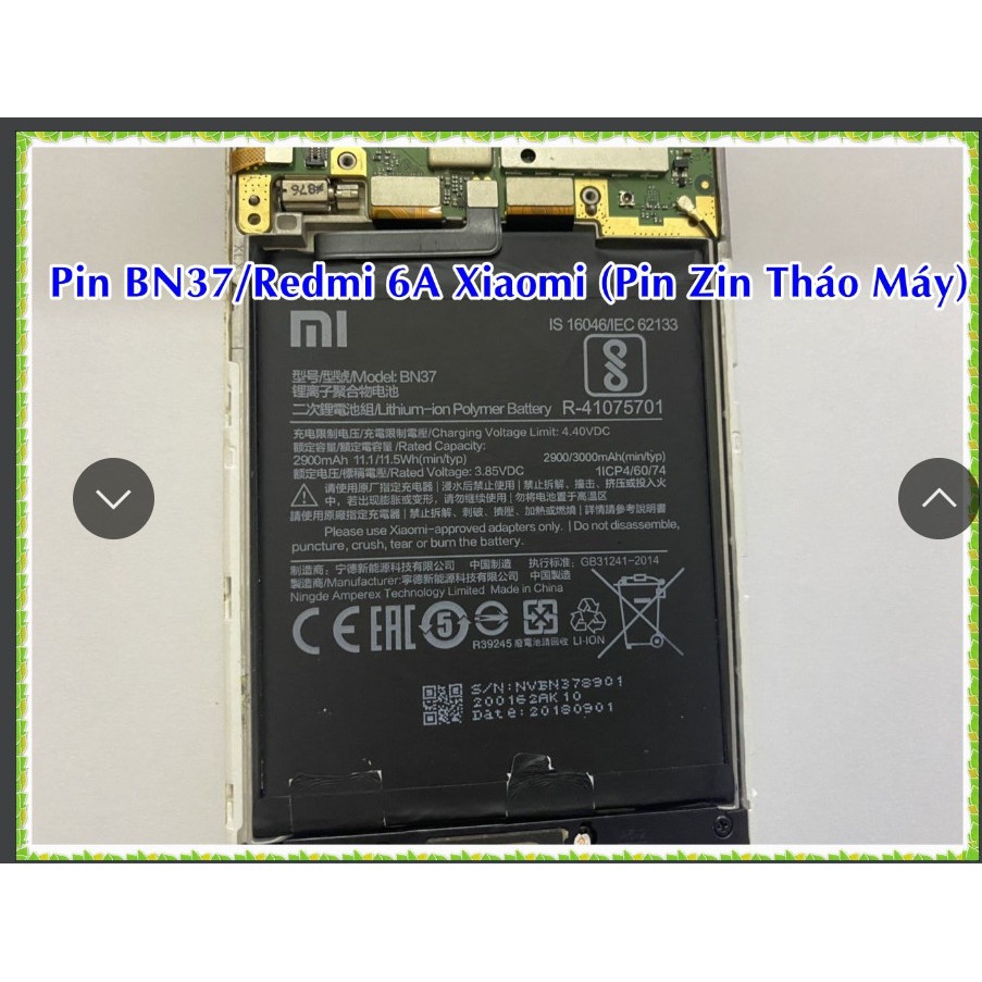 Pin BN37- redmi 6A - Xiaomi (Zin Tháo Máy)
